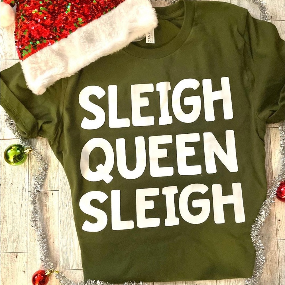 Custom made holiday tees with punny phrases, get it?